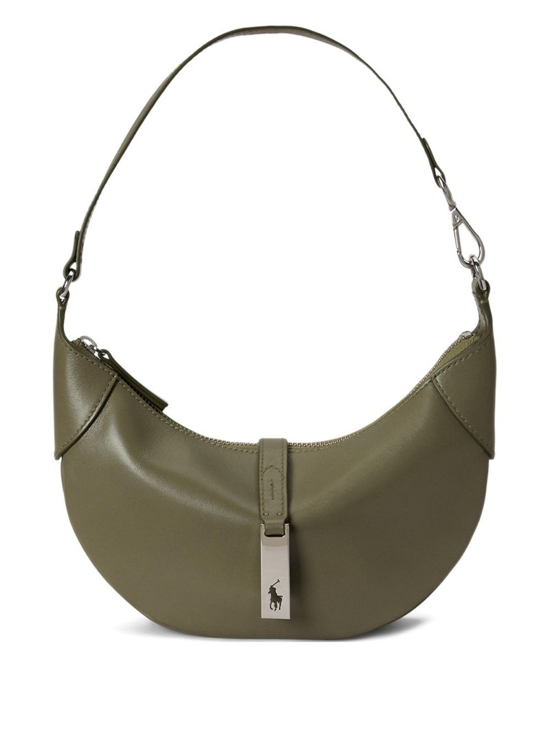 logo-detail leather shoulder bag 1