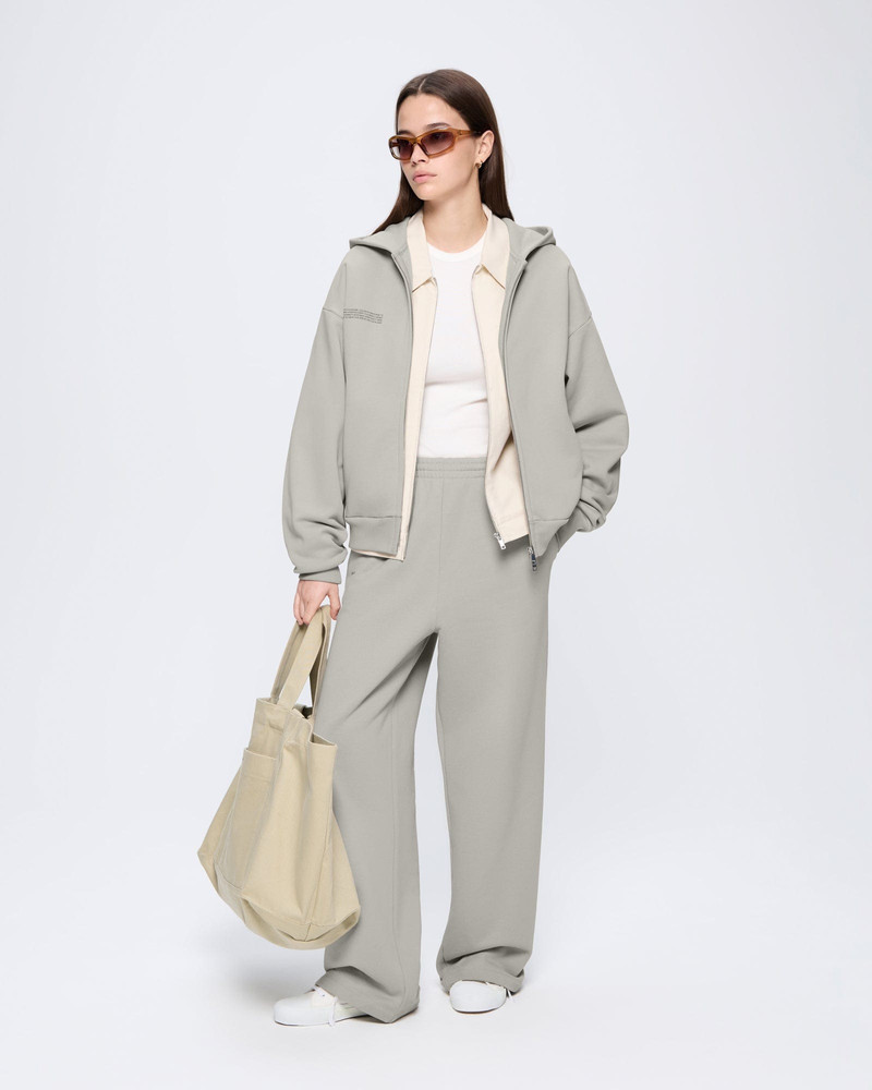 Womens 365 Heavyweight Two-Way Zip-Through Hoodie - Stone 3