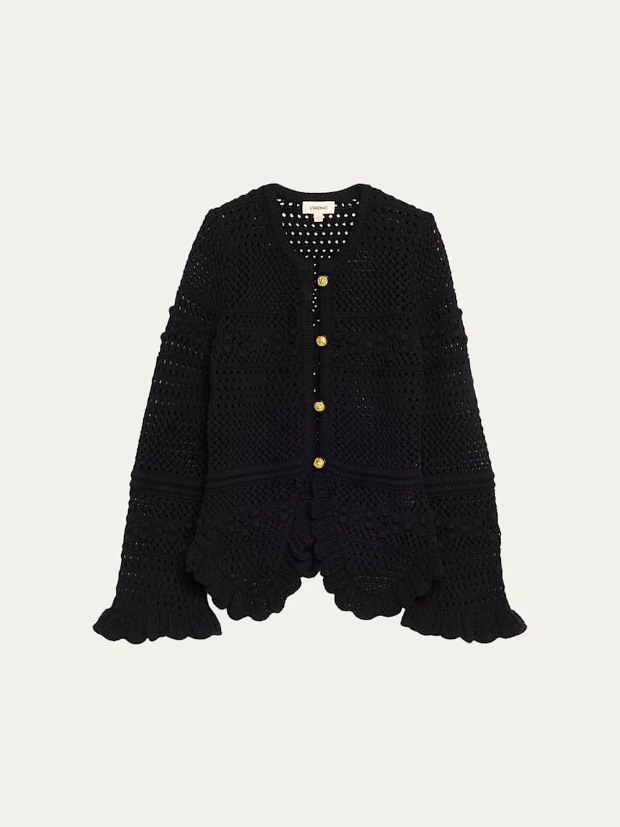 Kiva Ruffled Knit Cardigan - 1