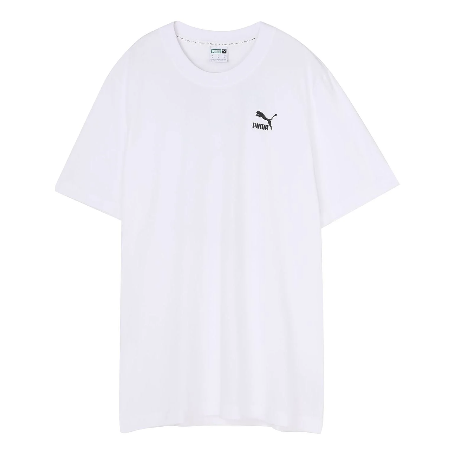 PUMA Recheck Pack Graphic Tee Logo Printing Short Sleeve White 598939-02 - 1