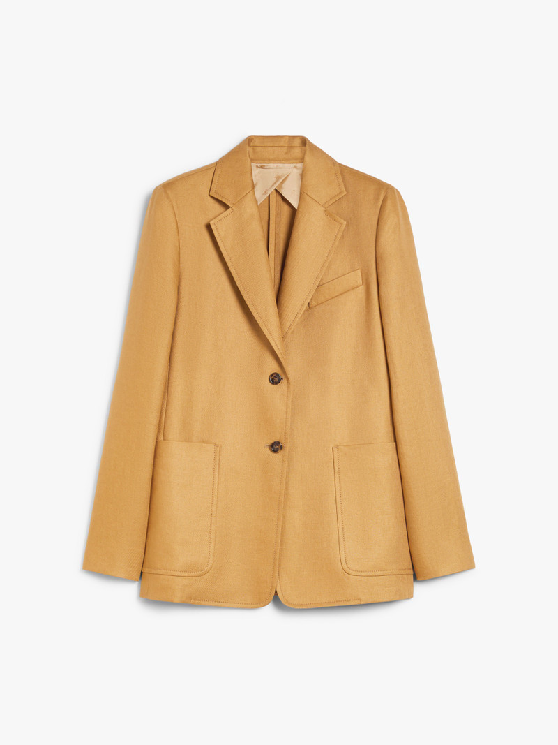 GUGLIA Single-breasted linen blazer - 1