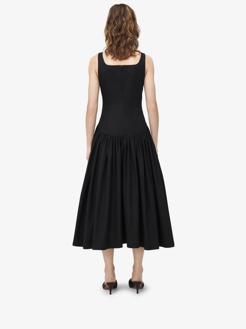 Sweetheart Neckline Midi Dress - 3