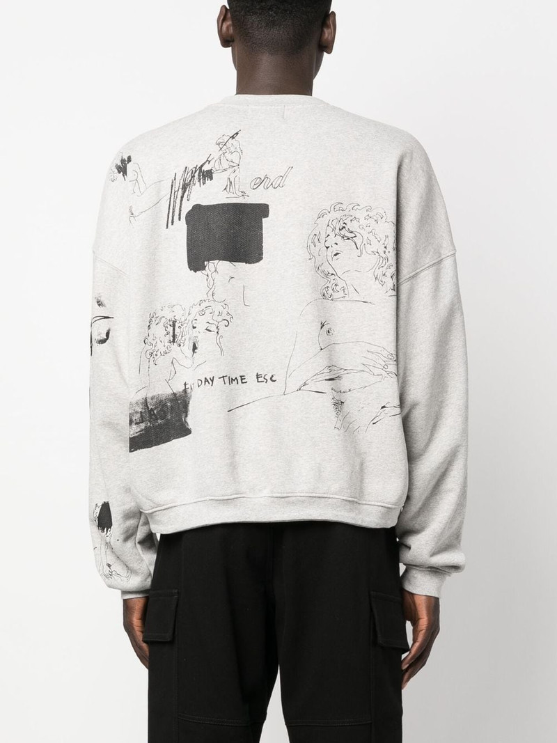 logo-embroidered cotton sweatshirt 4