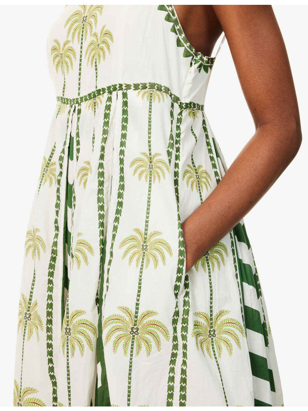 Milani Coco-Palm Print Cotton Maxi Dress - 5