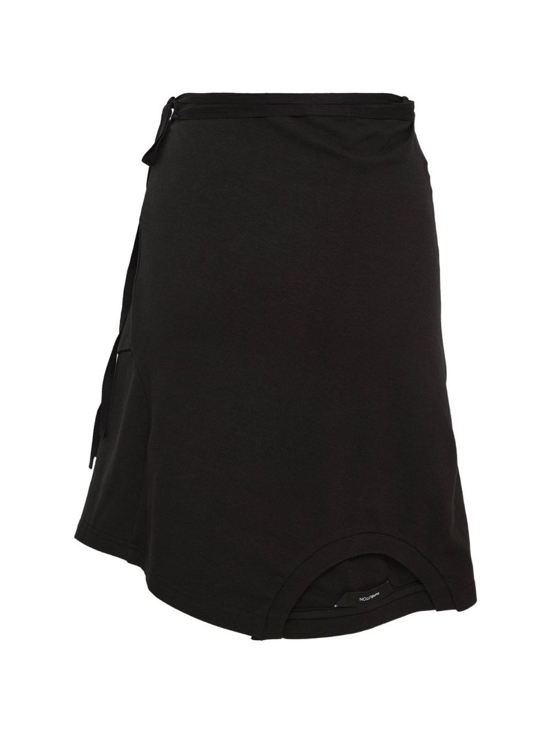 pushBUTTON tie-waist mini skirt outlook