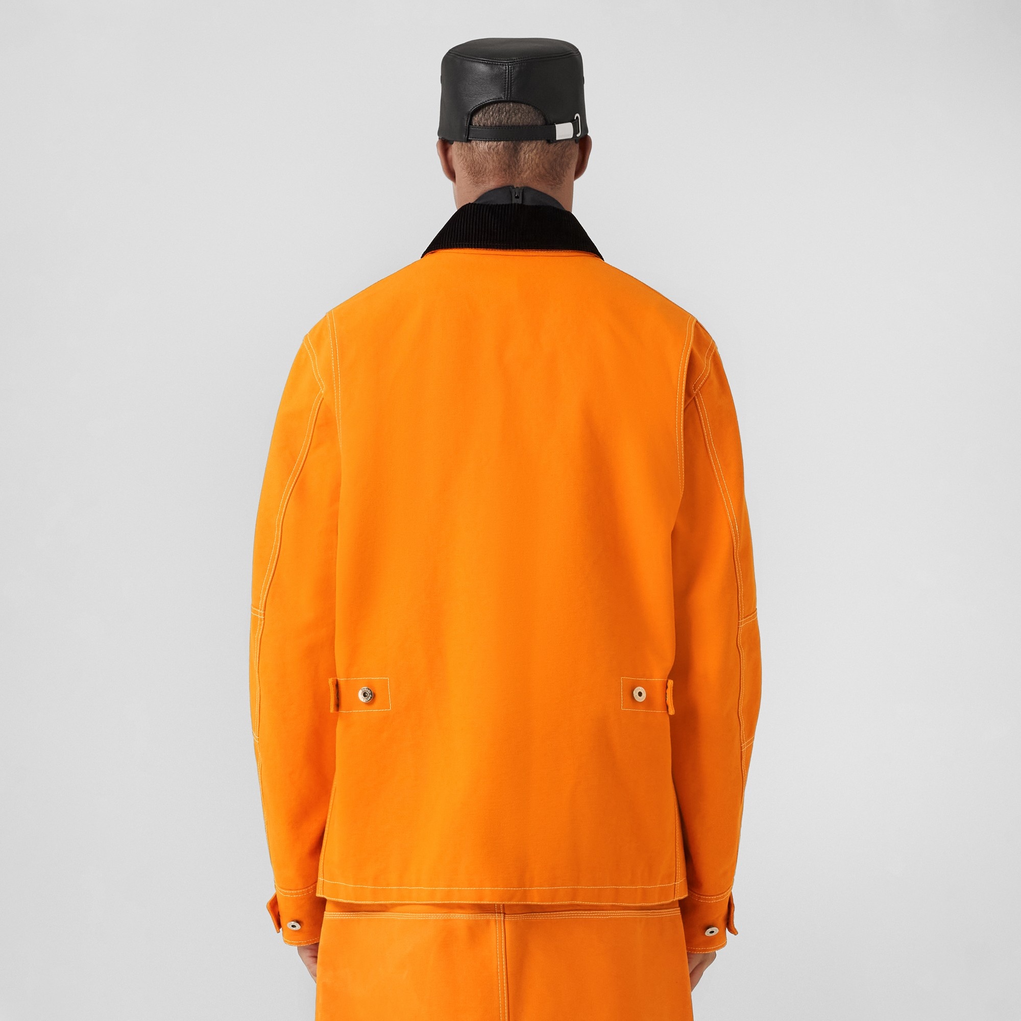 Corduroy Collar Cotton Canvas Field Jacket - 3