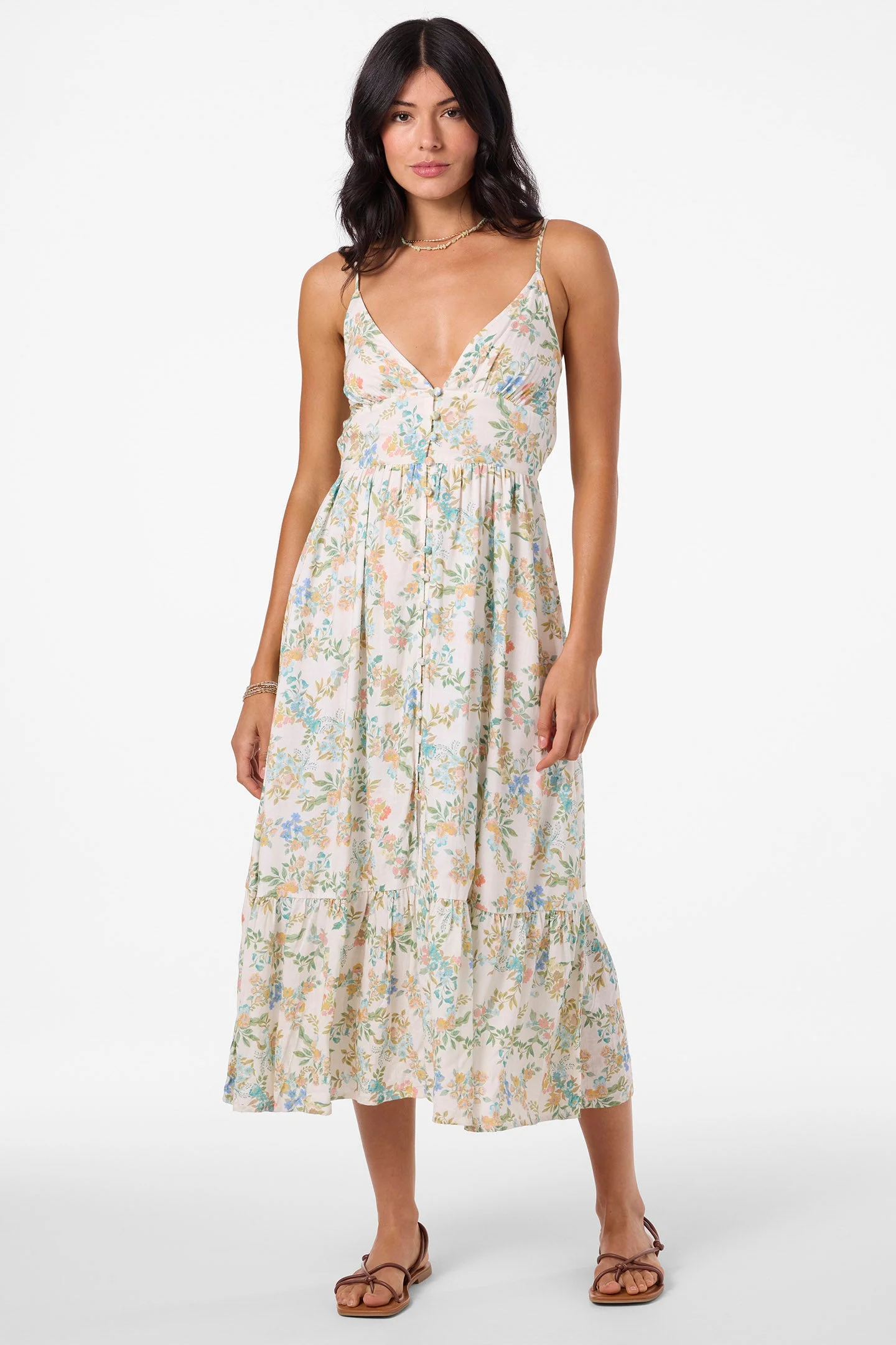 Pilar Nayomi Floral Midi Dress - 1