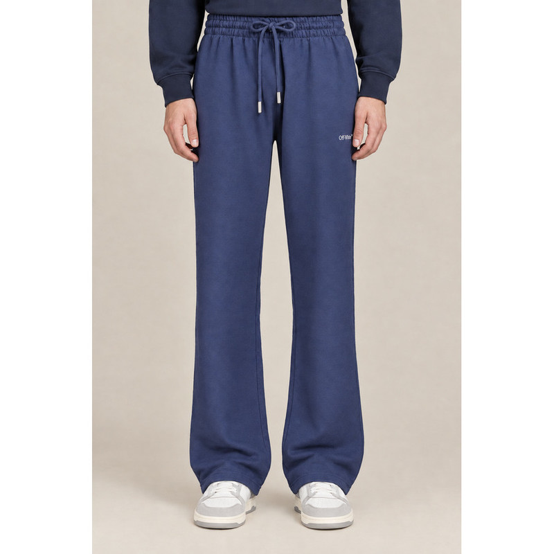 Off-White Men's Dark Blue Cotton Sweatpants - 1