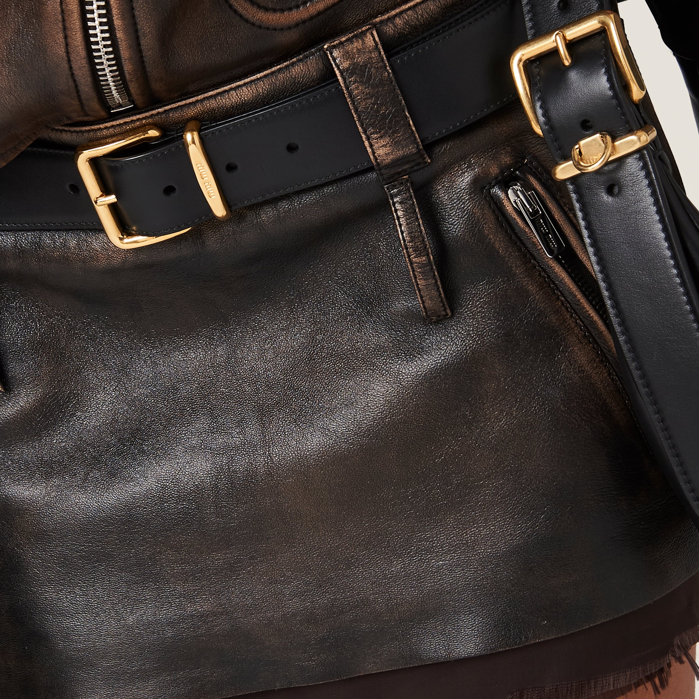 Miu Miu Nappa leather skirt | REVERSIBLE