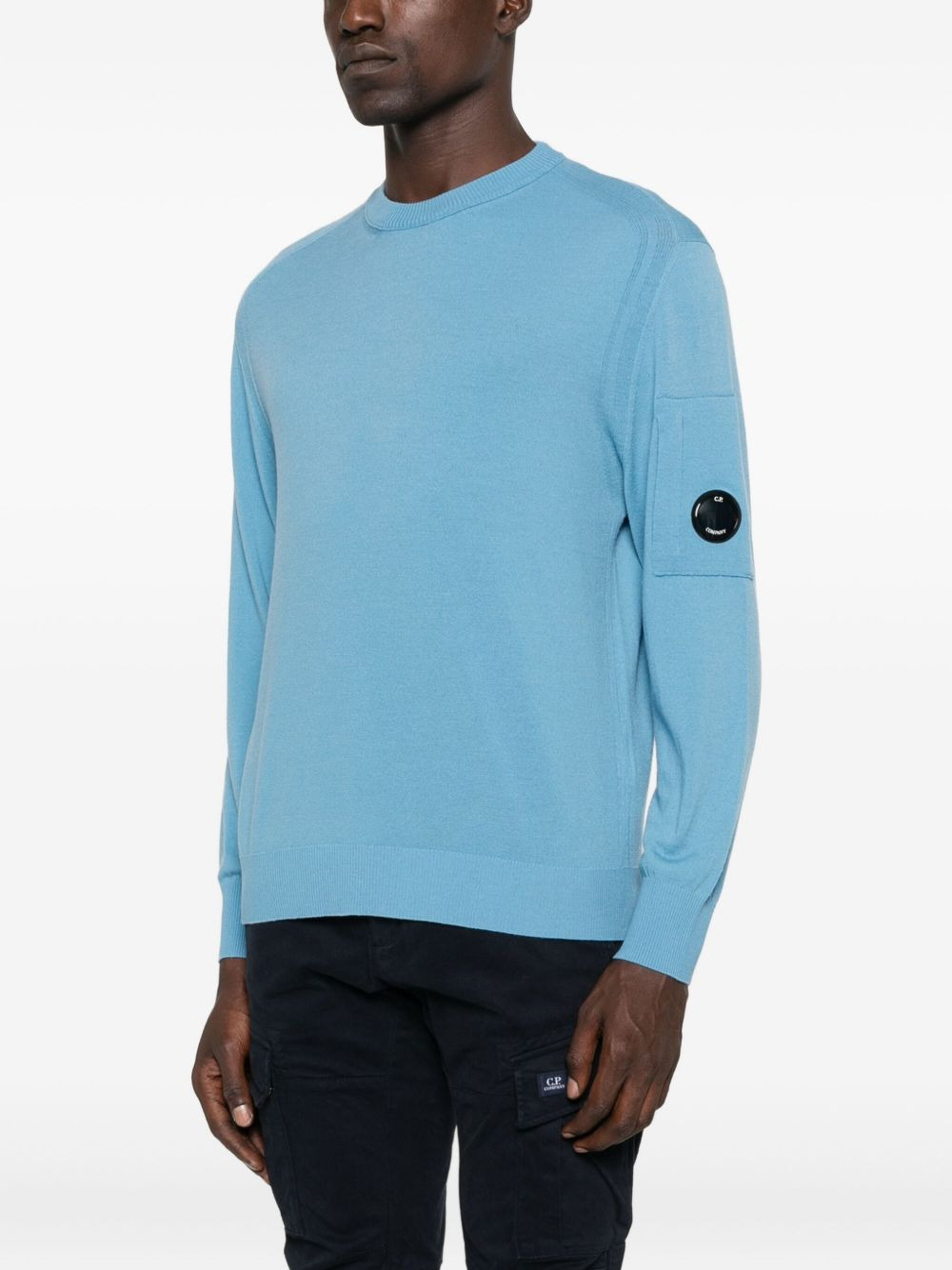 lens-detail wool sweater - 3