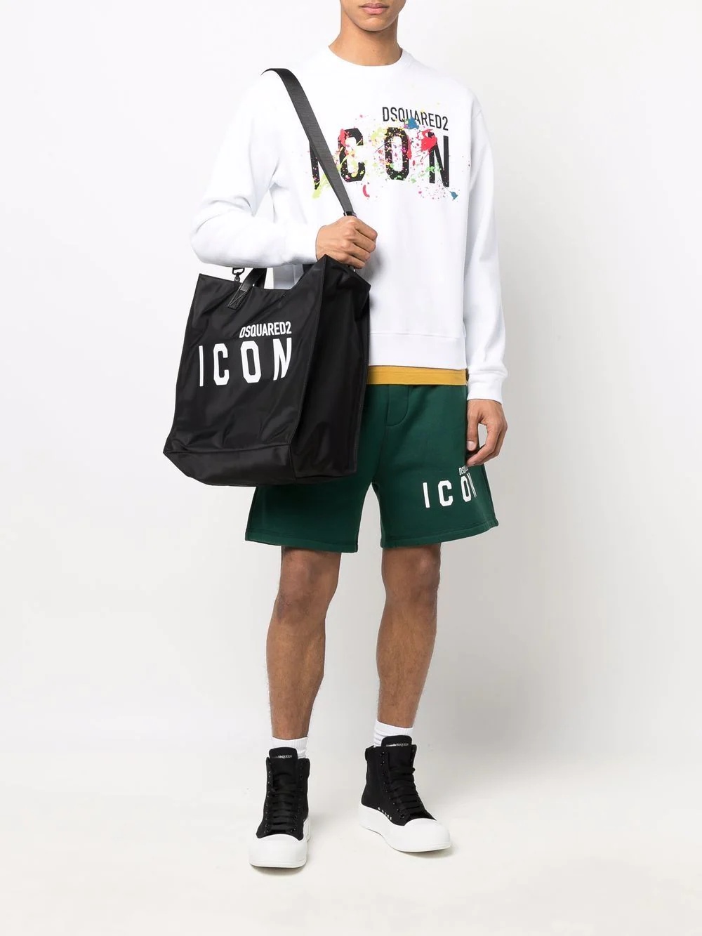 logo-print shoulder bag - 2