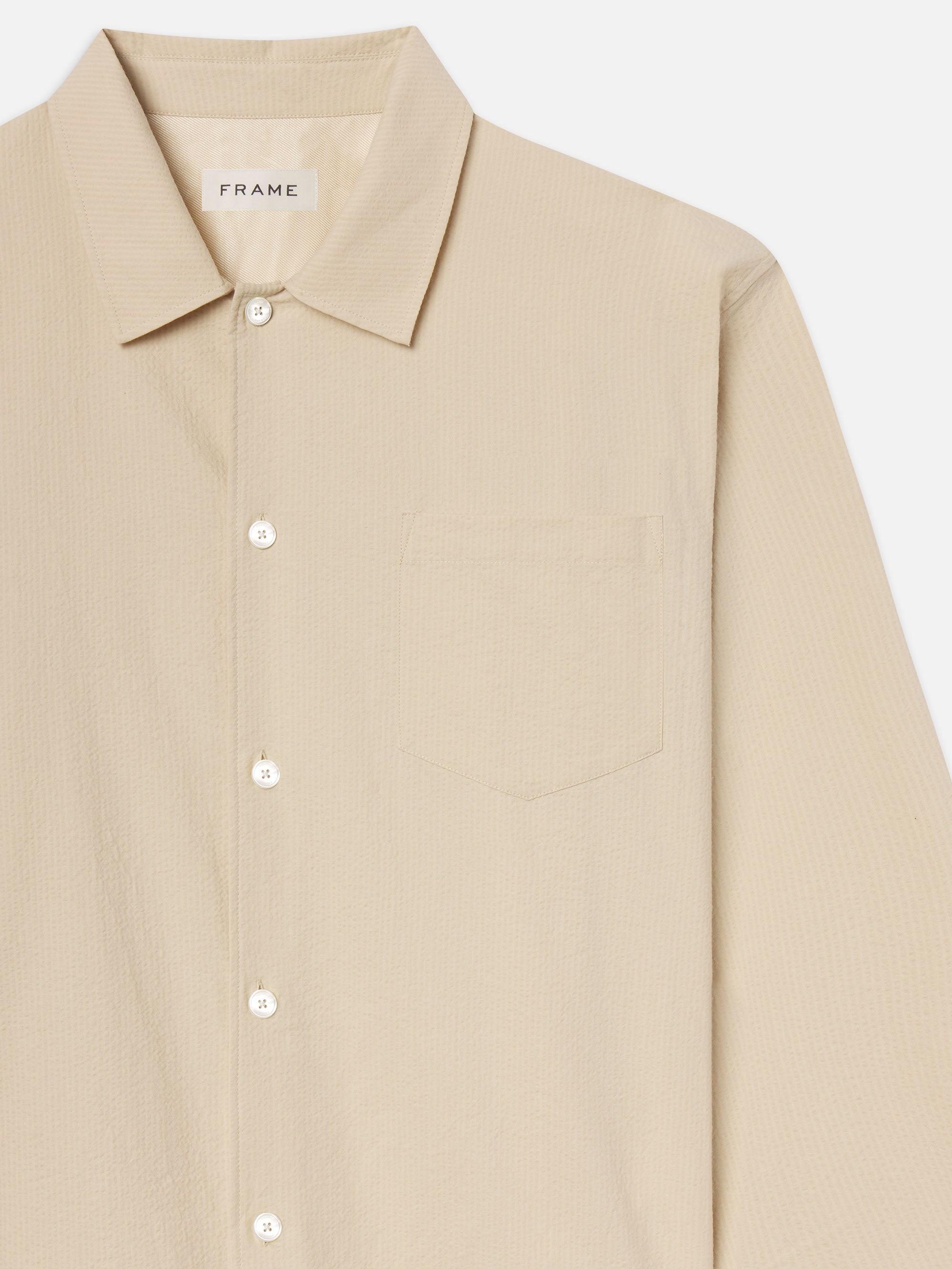 Seersucker Shirt in Natural - 3