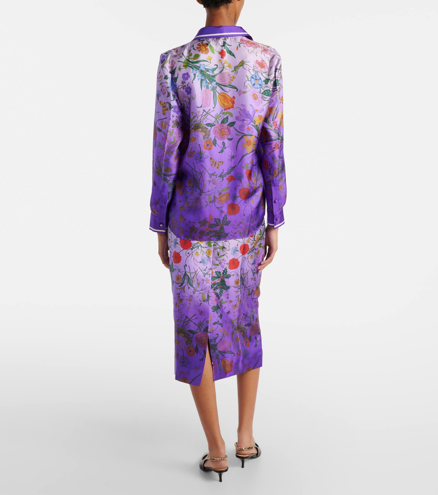 Floral silk shirt - 3