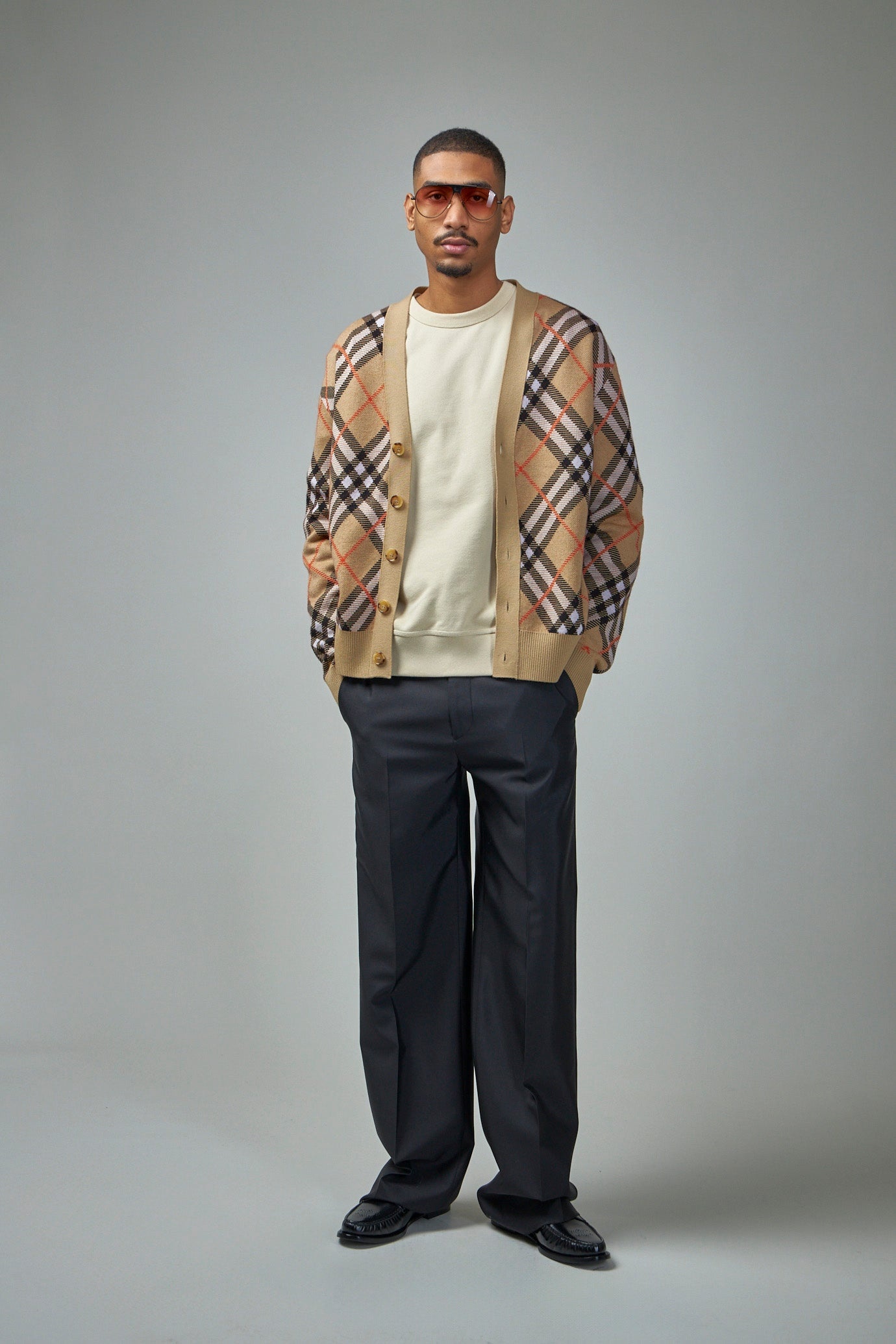 Check Label Cotton Sweatshirt - 2