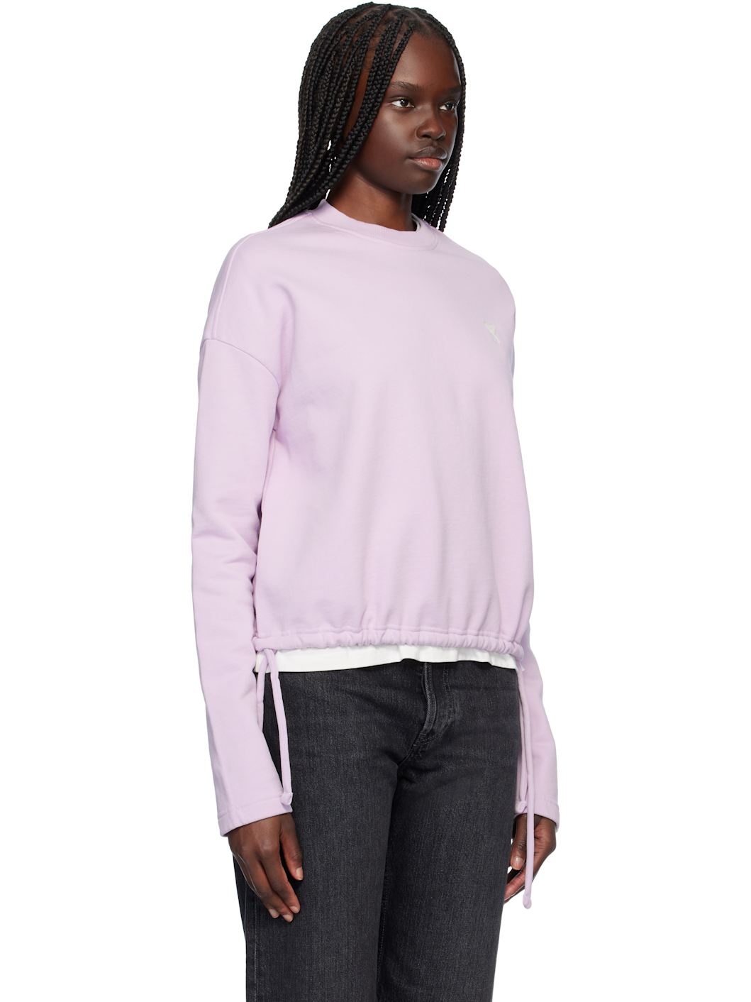 Purple Cotton Ami de Coeur Sweatshirt - 2