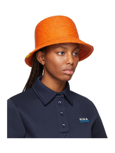 NINA RICCI Orange Straw Beach Hat outlook