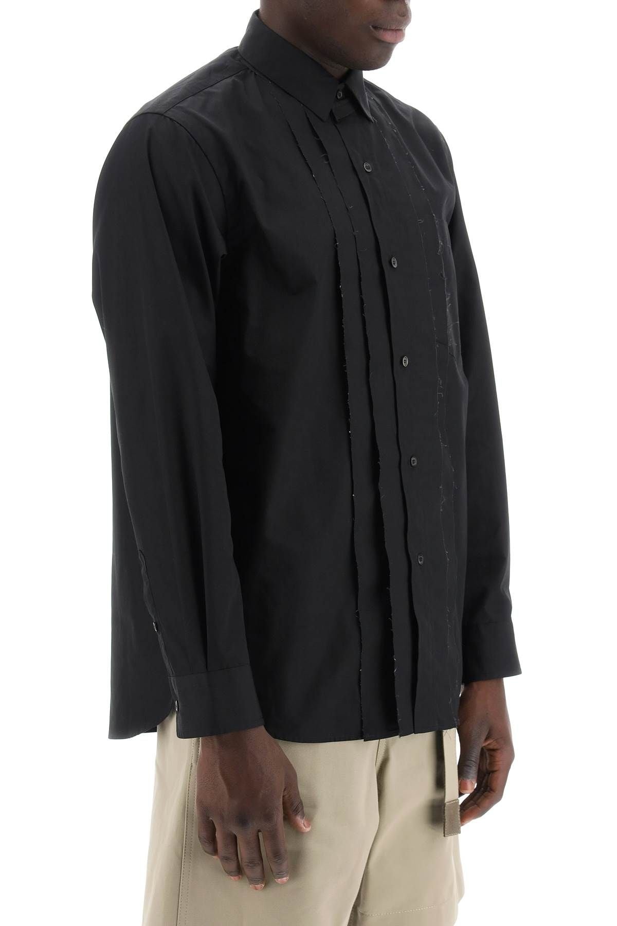 LAYERED POPLIN EFFECT SHIRT WITH - 3