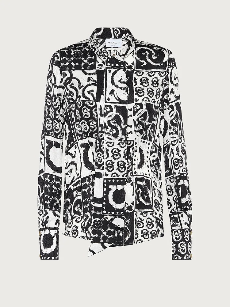 SILK JACQUARD SHIRT - 3