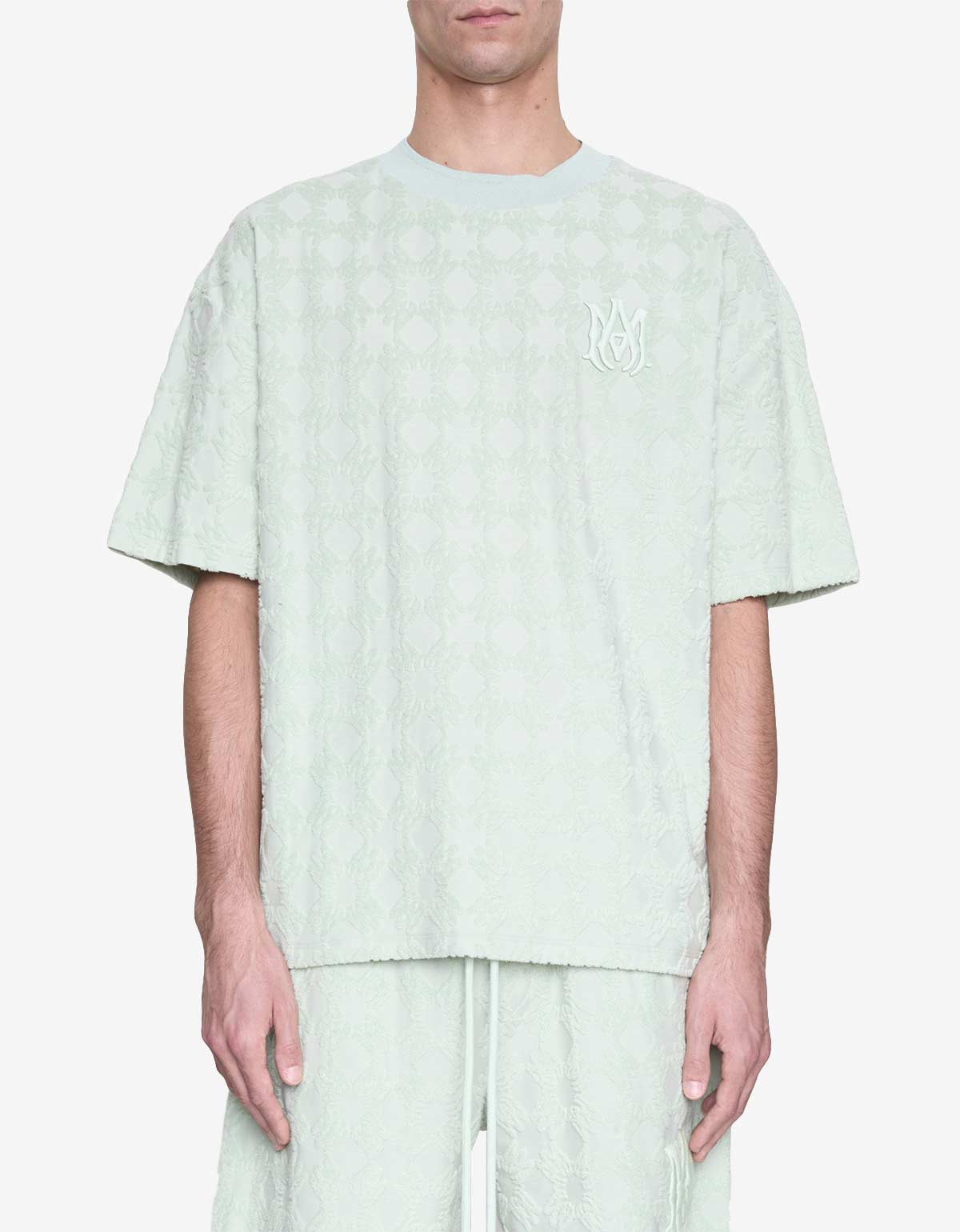 Amiri Green MA Quad Towelling Oversized T-Shirt - 2