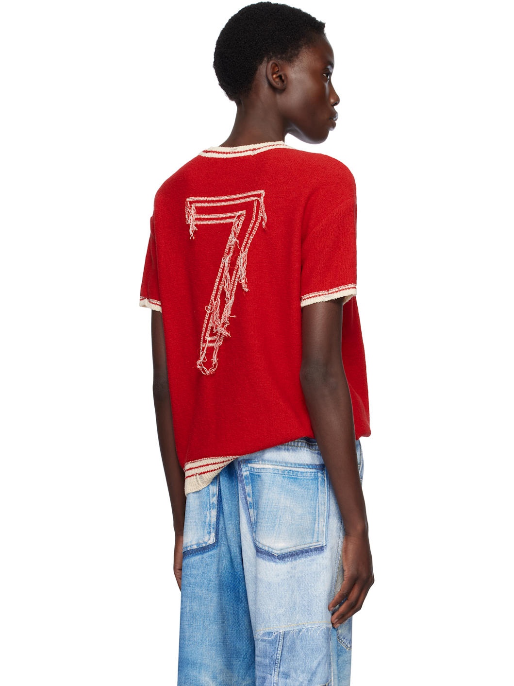 Red Football Short Sleeve T-shirt - 3