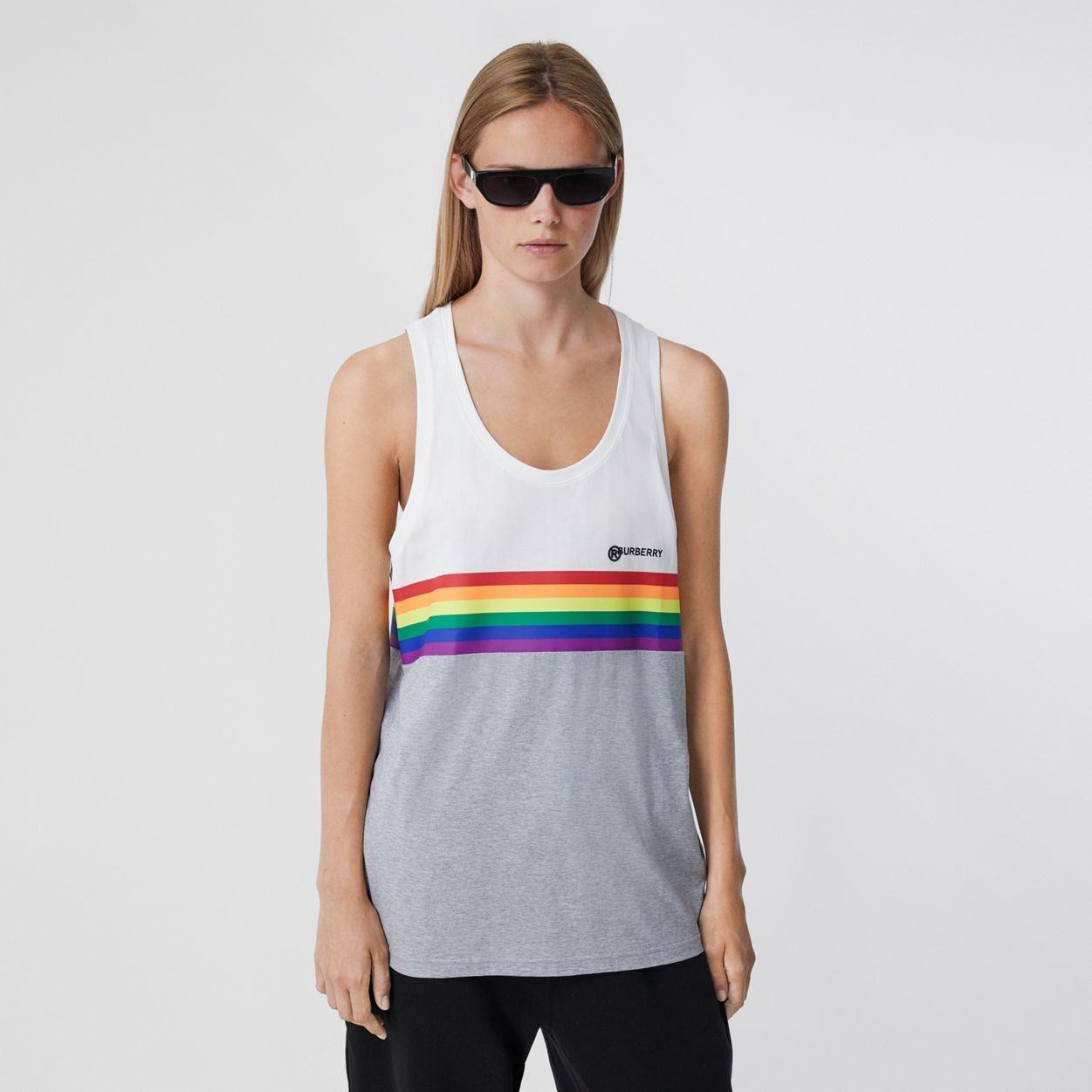 Rainbow Stripe Print Cotton Vest – Unisex - 9