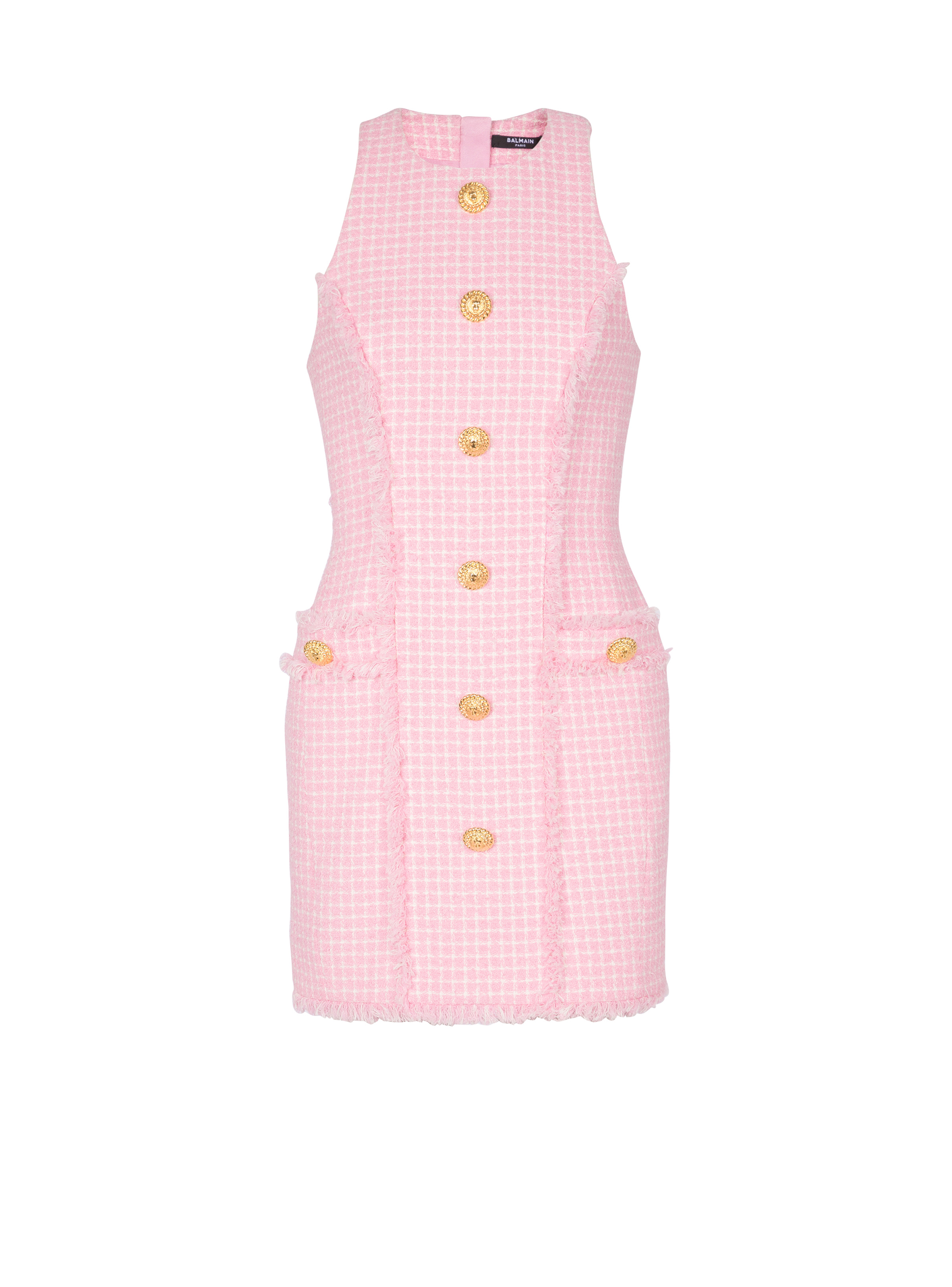 Gingham tweed dress - 1