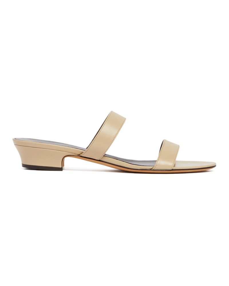 The Row Beige Double Strap Sandals outlook