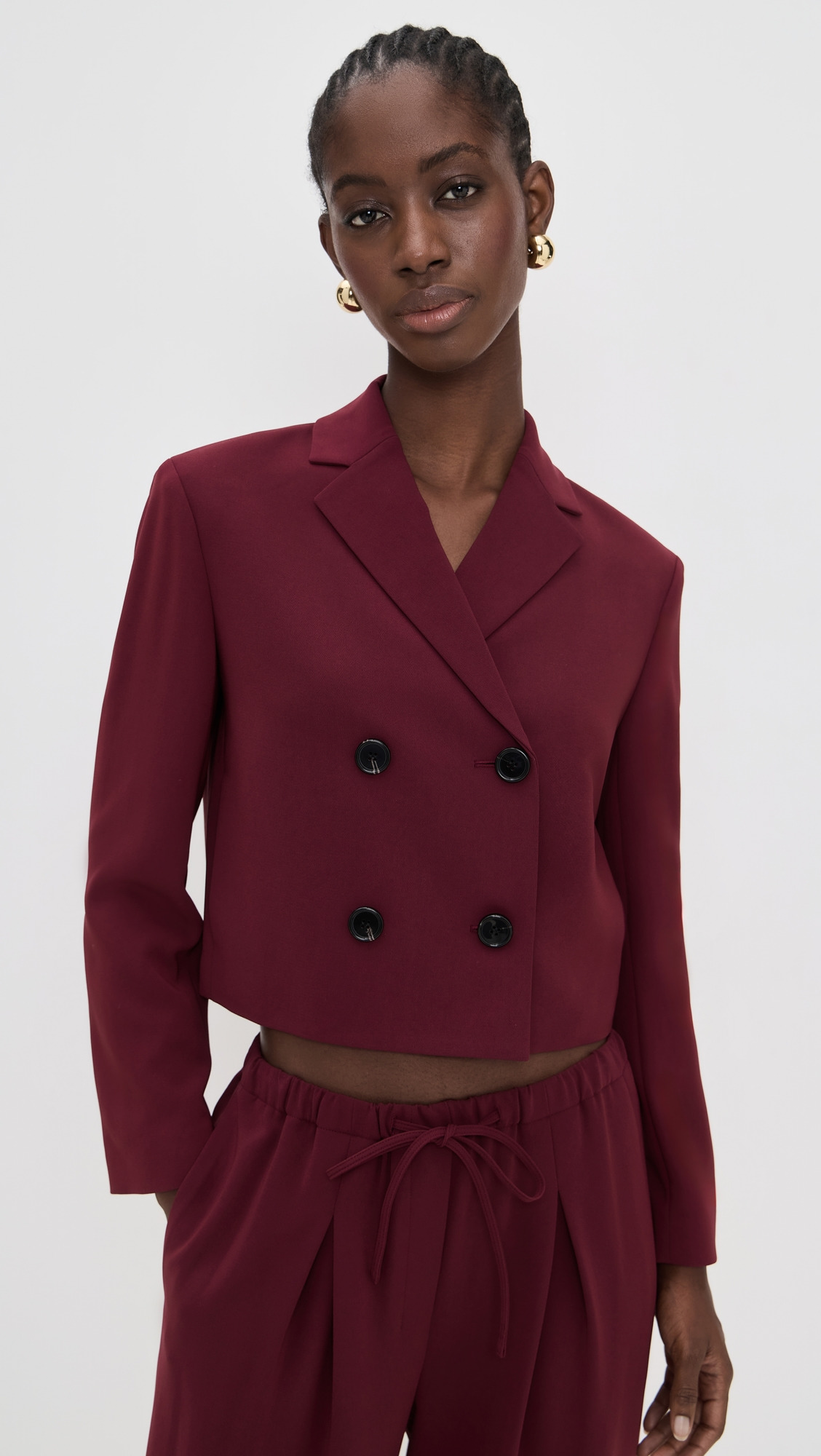 Crop Double-Breasted Jacket - 1