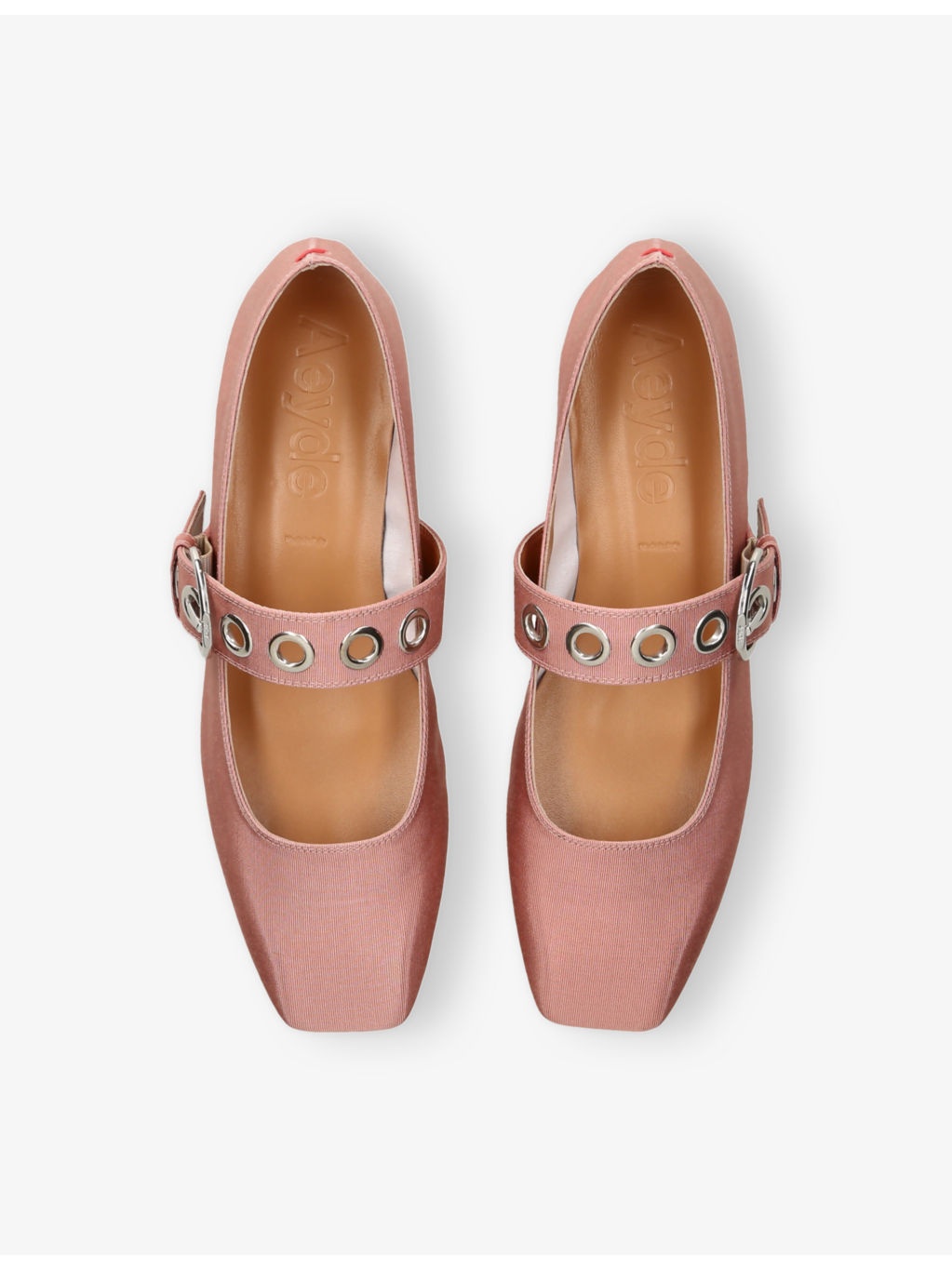 Uma Eyelet-Embellished Grosgrain Mary Jane Flats - 2