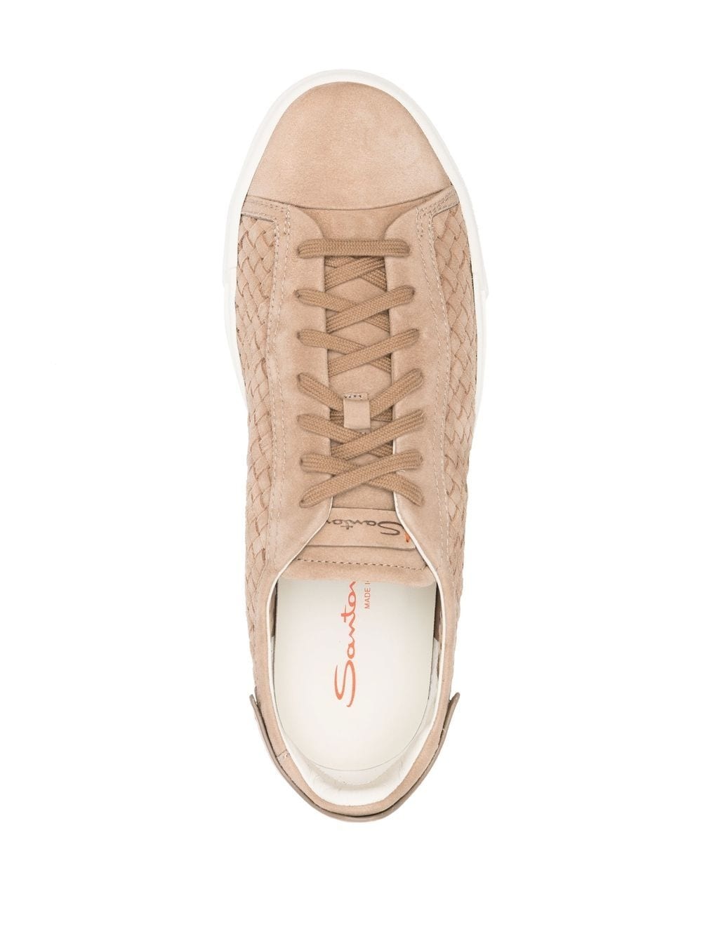 interwoven lace-up sneakers - 4