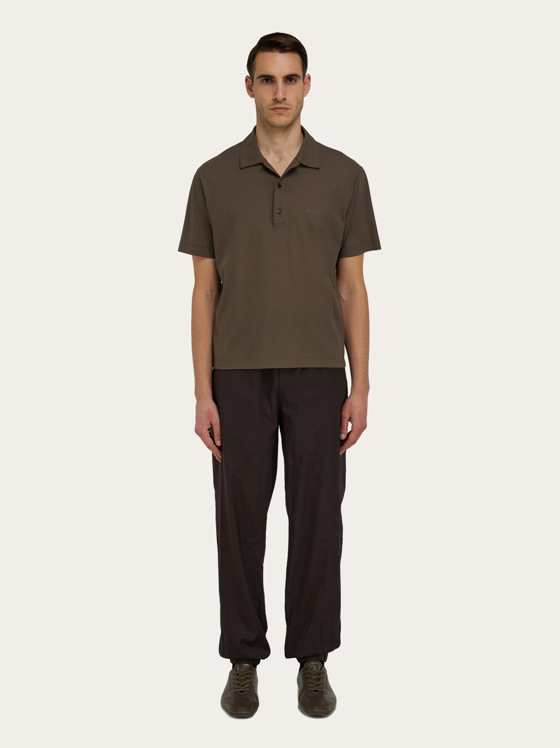 Crêpe voile polo shirt - 5