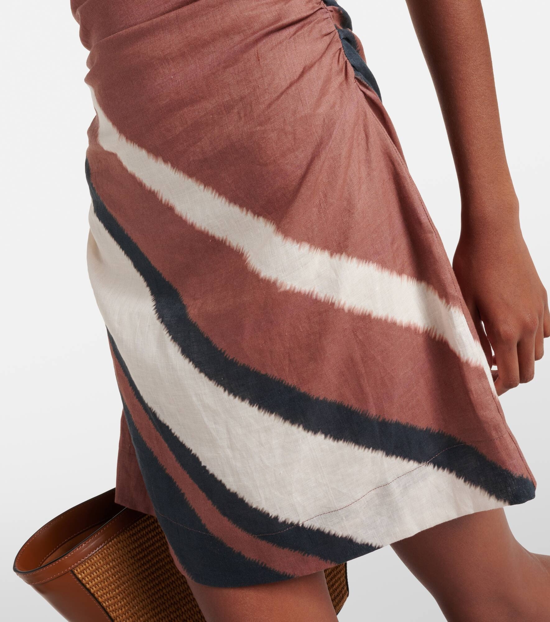 Marga gathered linen minidress - 5