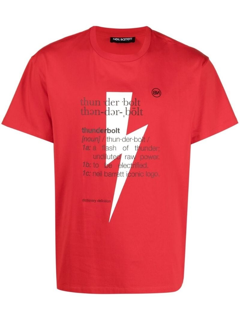 Thunderbolt-print T-shirt - 1