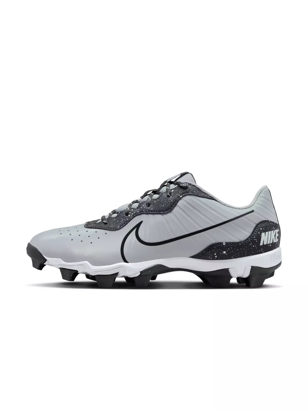 Alpha Huarache 4 Keystone "Wolf Grey/White/Dark Smoke Grey" Men's Baseball Cleat - 2