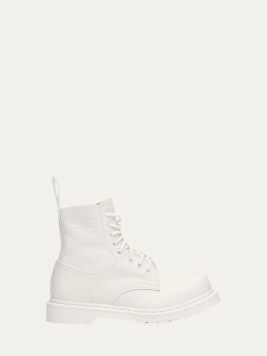 x Dr. Martens 1460 Twisted and Reimagined Leather Combat Boots - 1