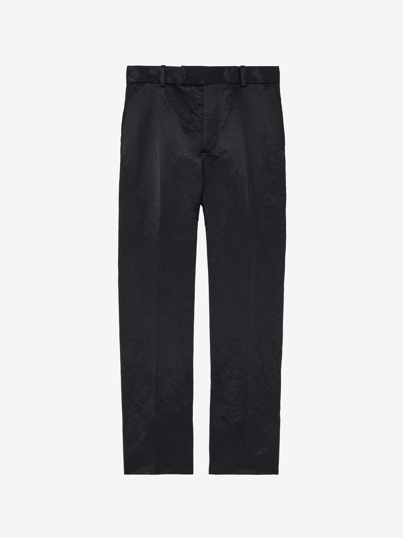 Hammered Satin Cigarette Trousers 1