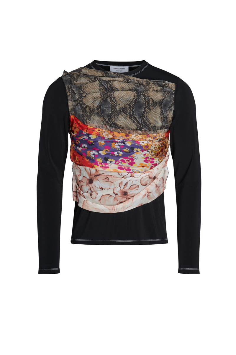 Regenerated Silk Scarves Draped Top 1