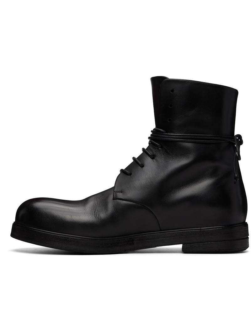 Marsèll Black Zucca Zeppa Combat Boots outlook