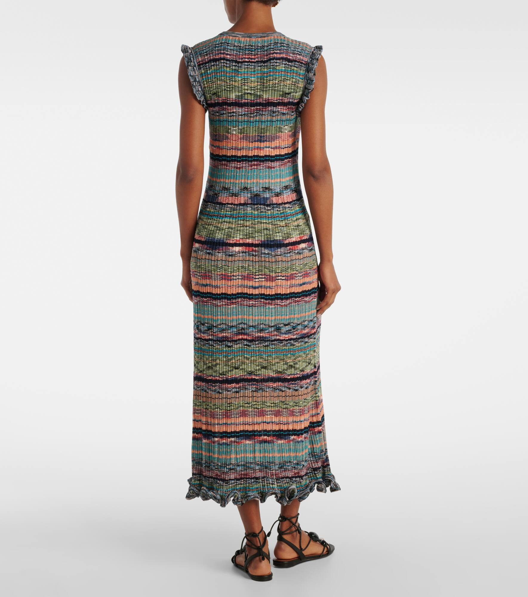 Ajak ribbed-knit midi dress - 3