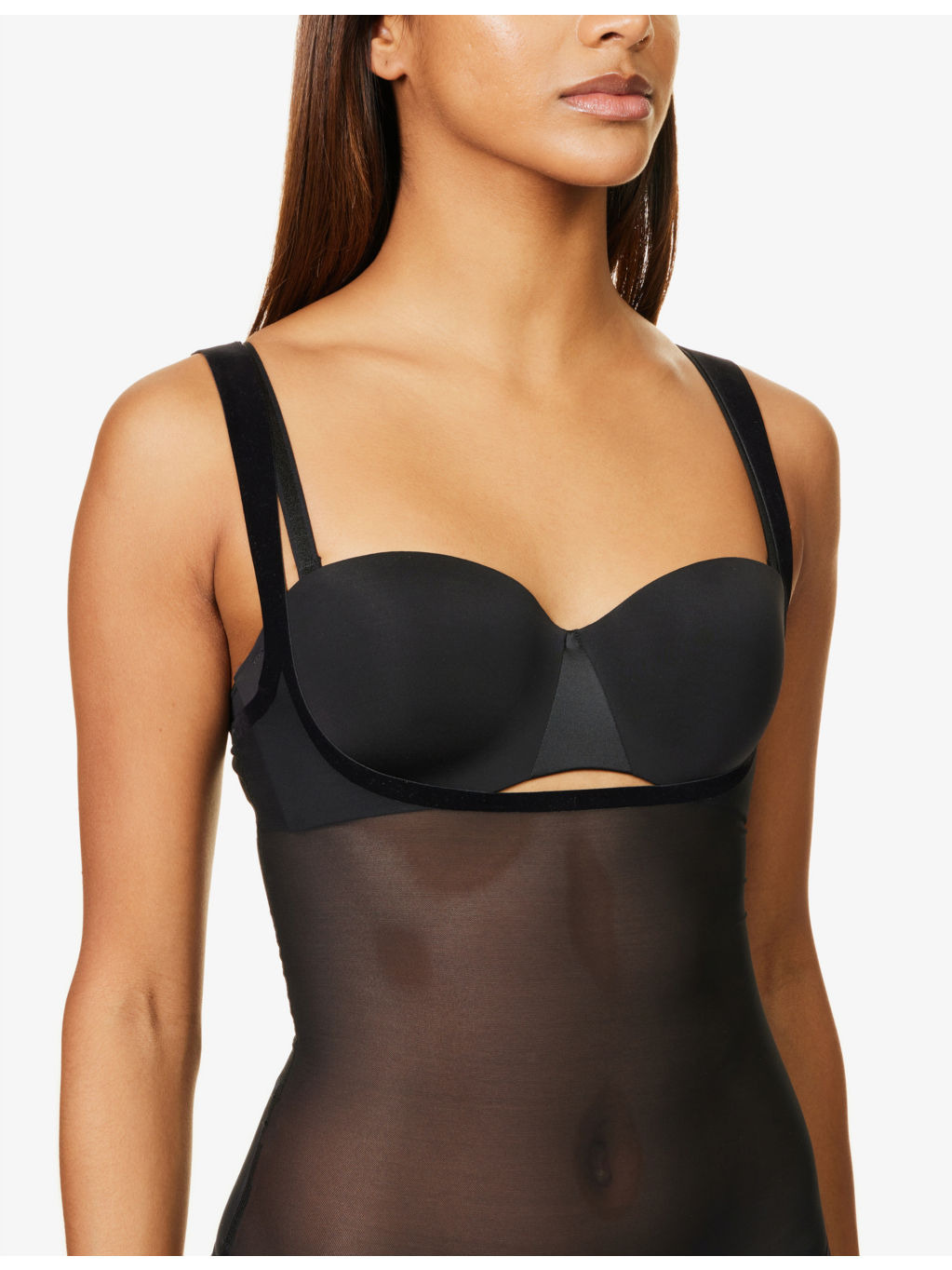 Scoop-neckline stretch-mesh body - 5
