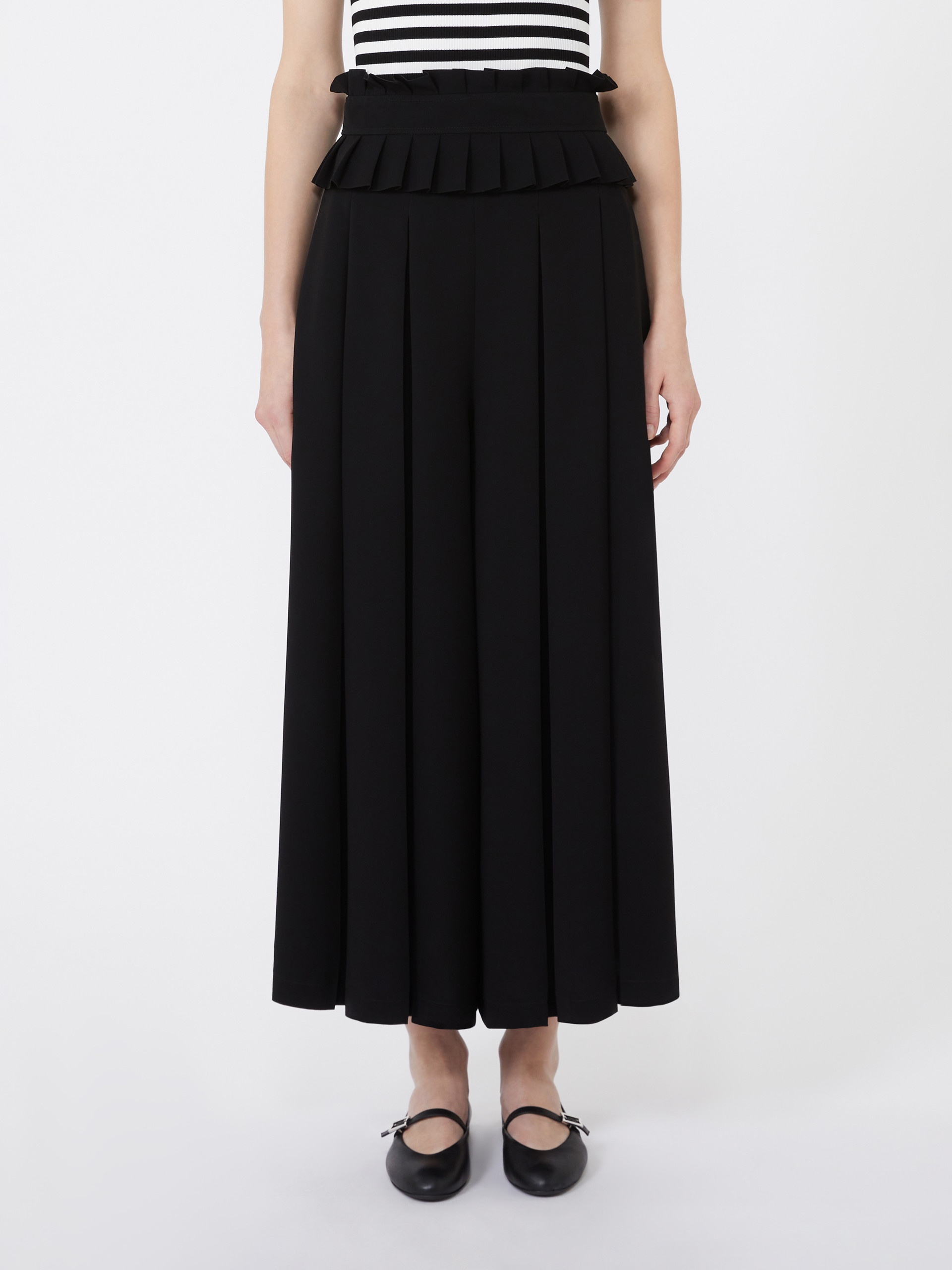 STADIO Plissé-pleated cady trousers - 3