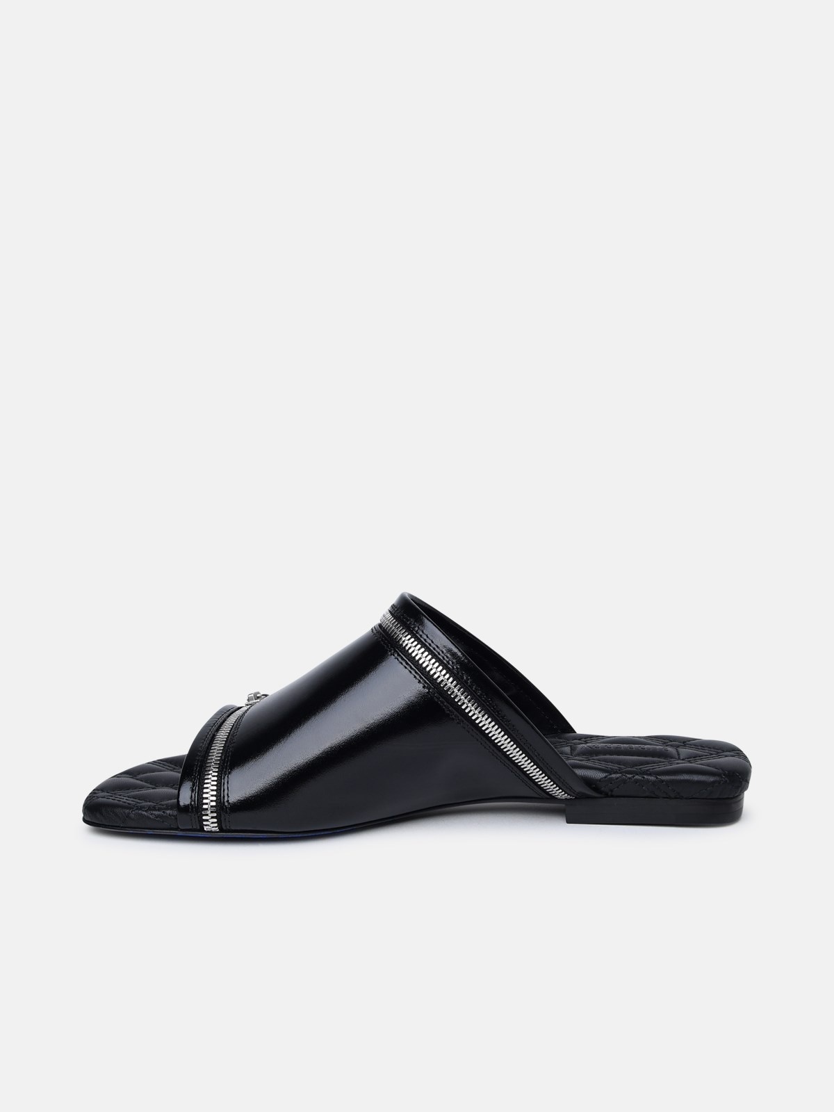 BLACK LEATHER SLIPPERS - 3