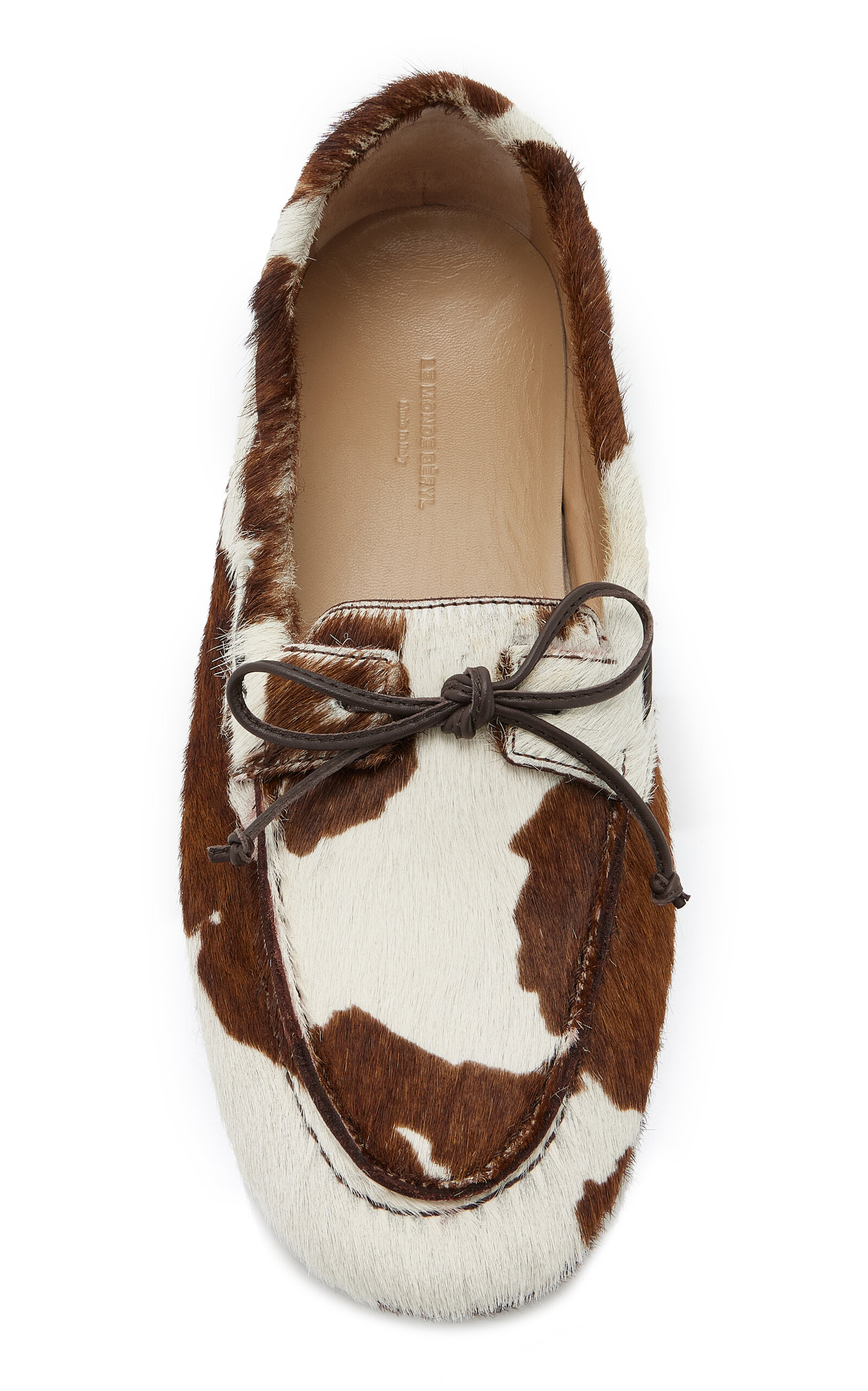 Printed Pony Hair Driving Loafers animal - 3