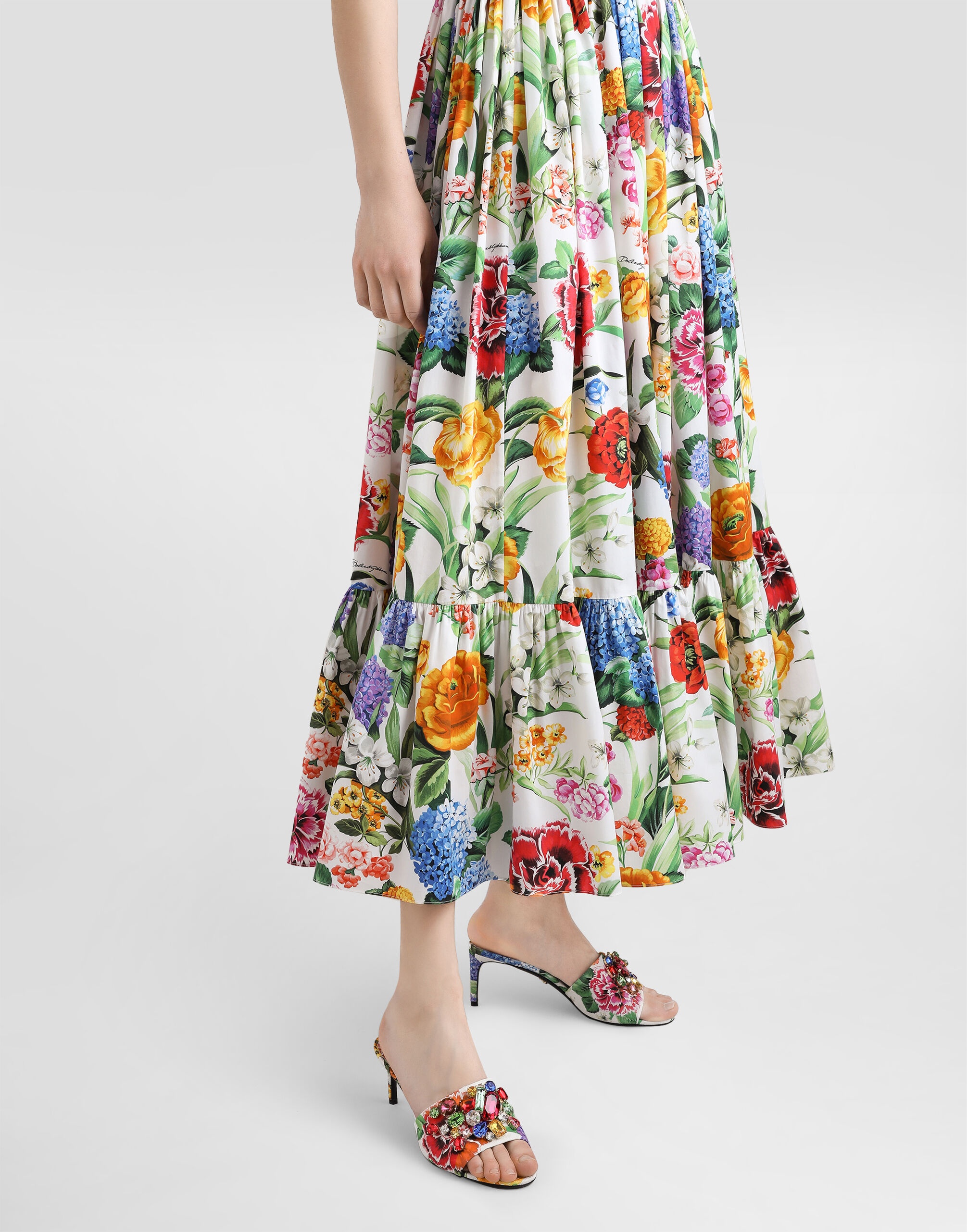 Long floral-print corset dress - 5