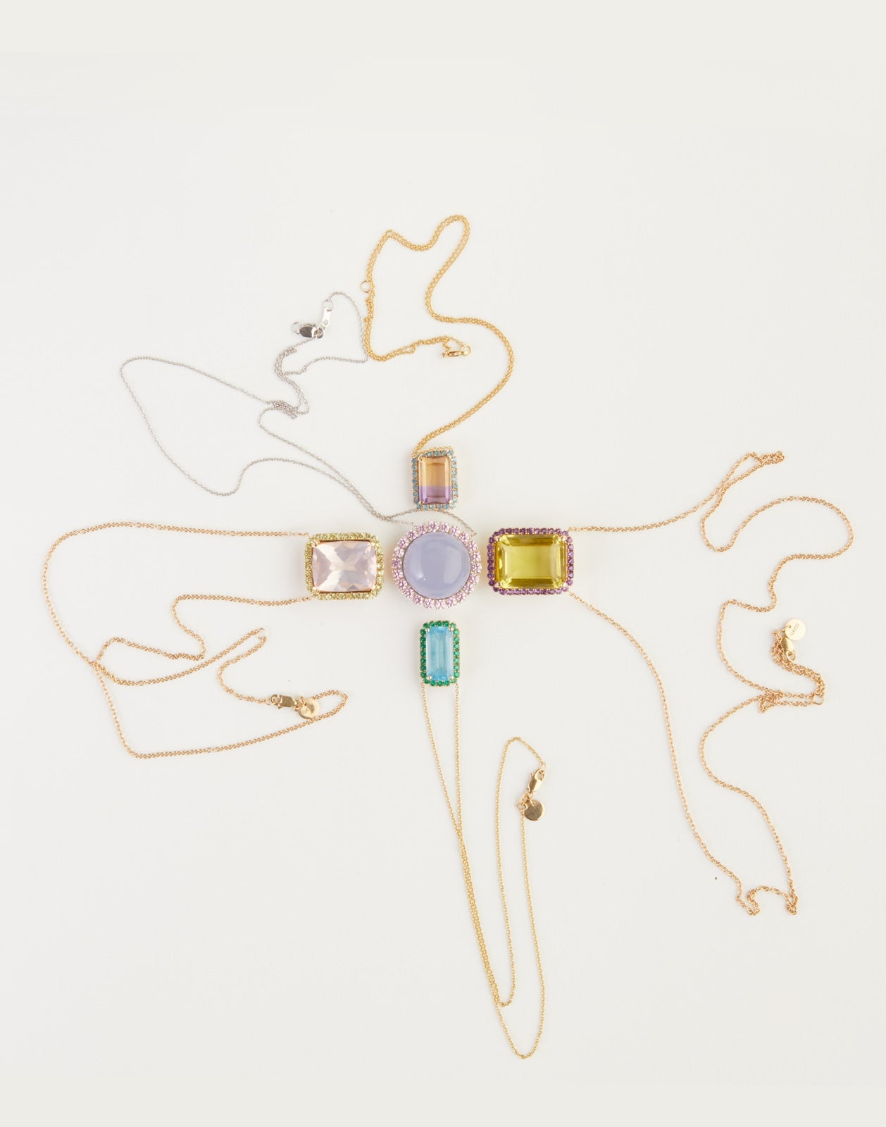 Lemon Quartz with Amethyst Pendant - 4