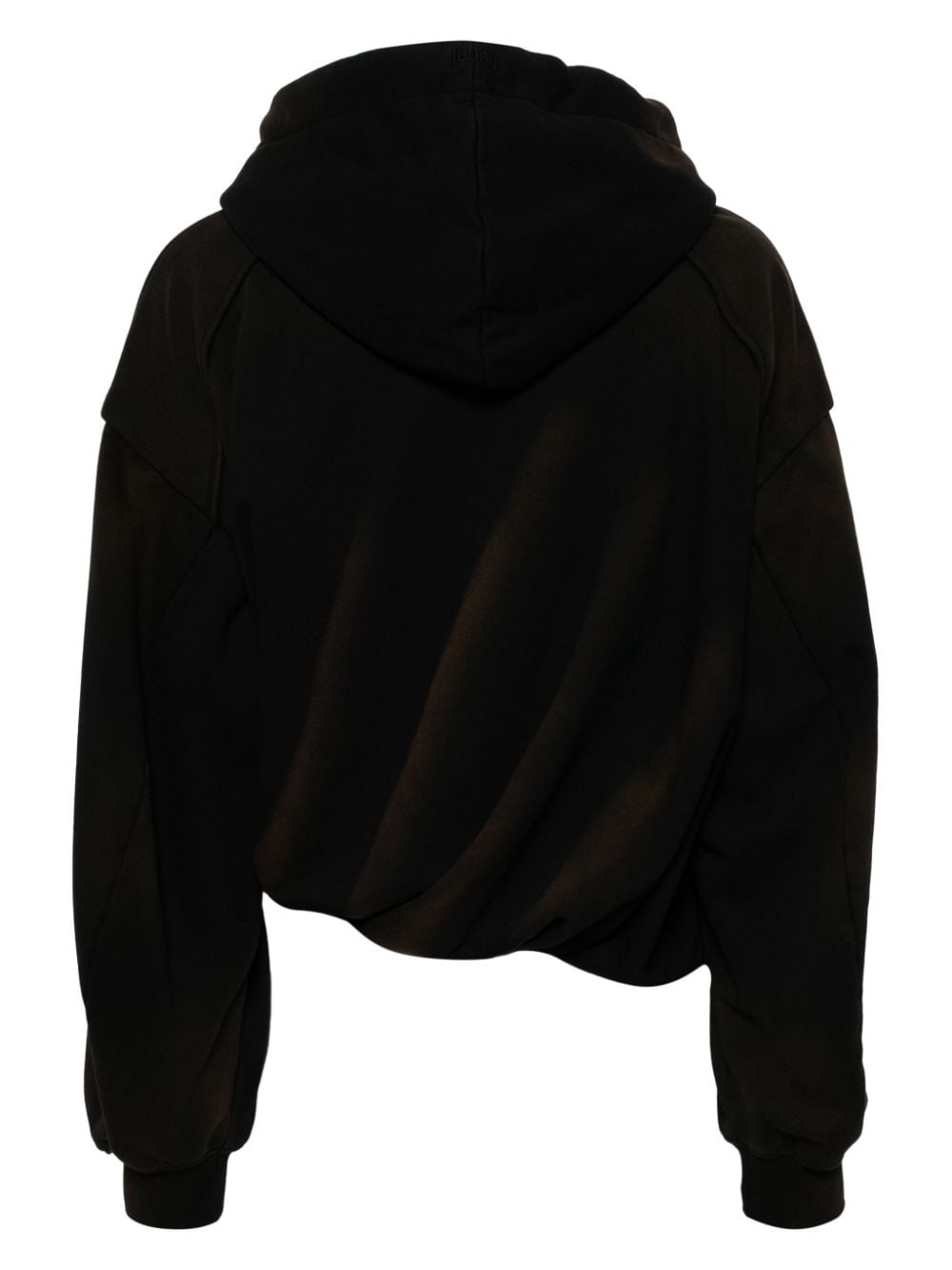waist shirring hoodie - 2