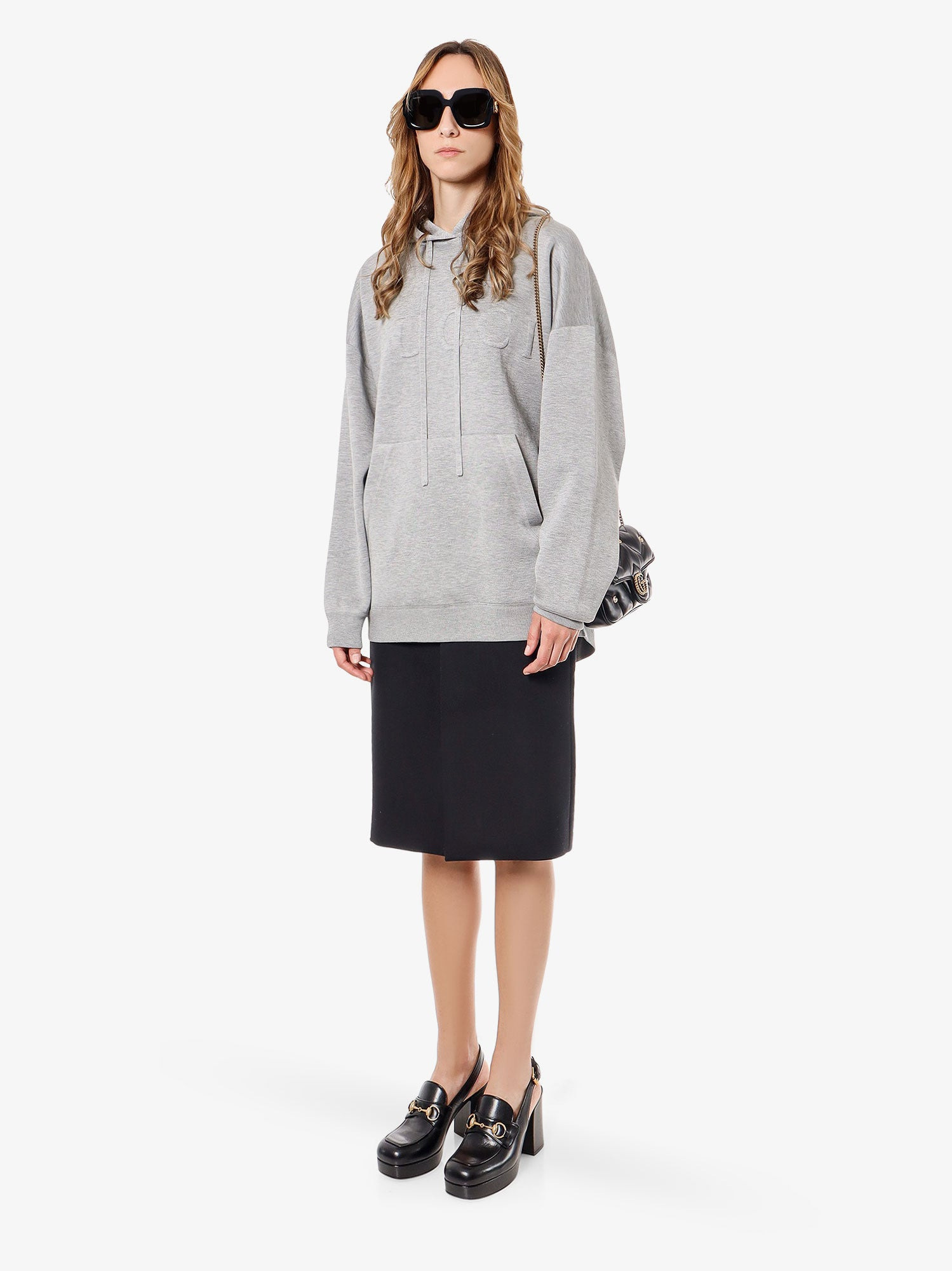 Sweatshirt With Embossed Gucci Logo - 2