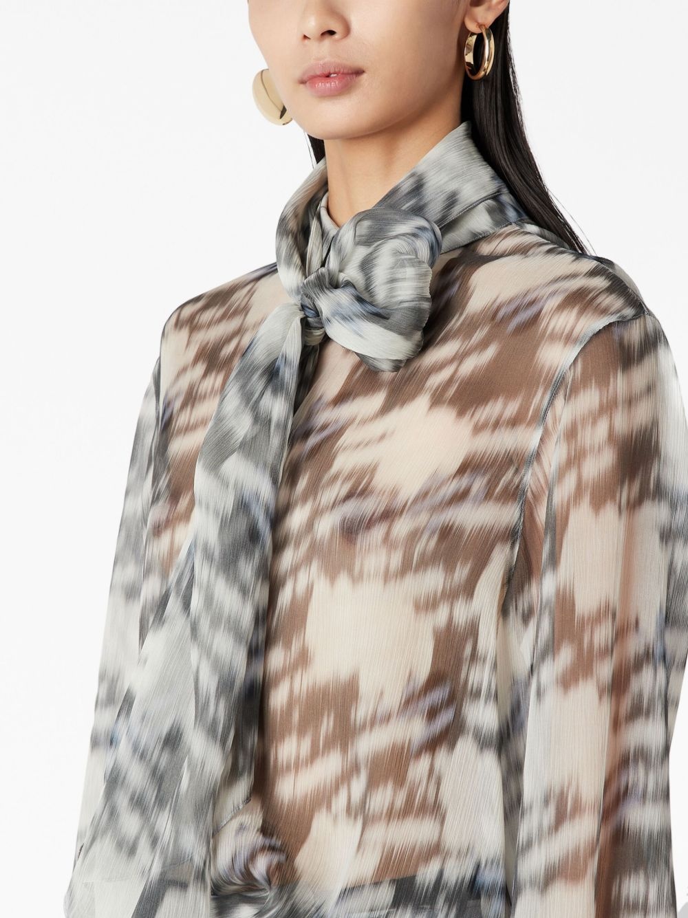 abstract-print silk shirt - 5