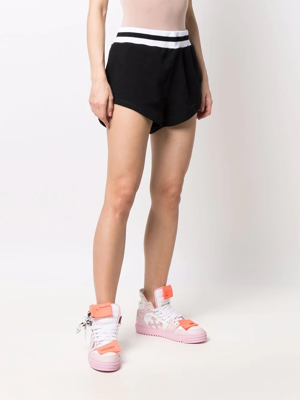 logo-print track shorts - 3