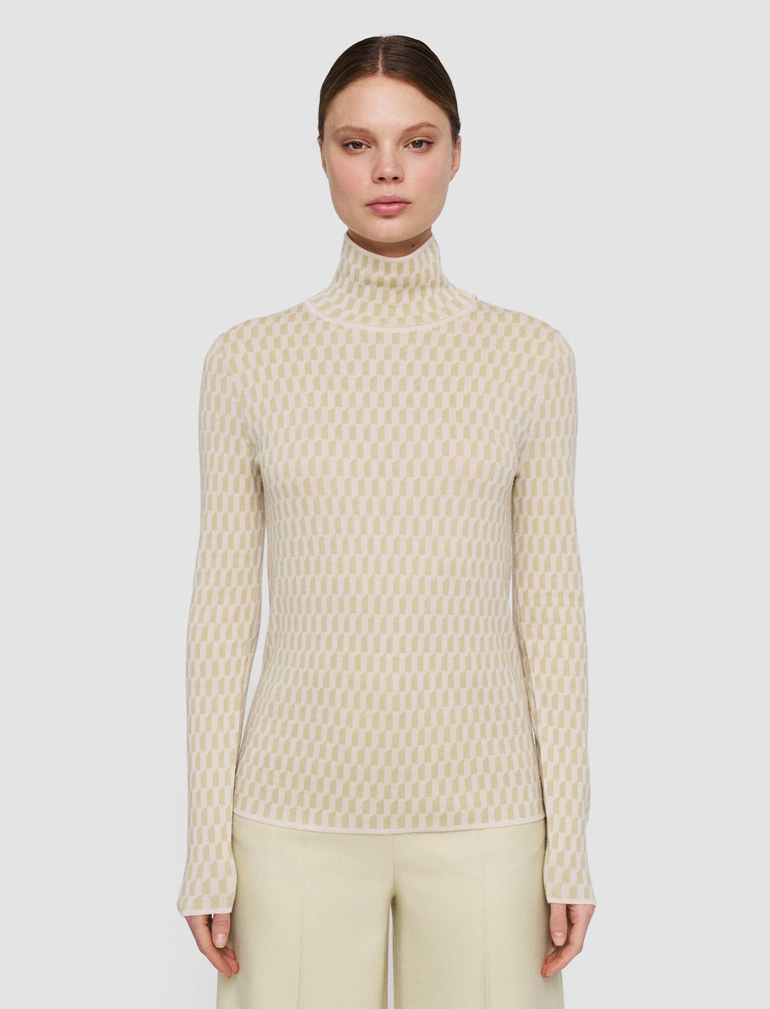 Fine Alcove Jacquard High Neck Jumper - 3